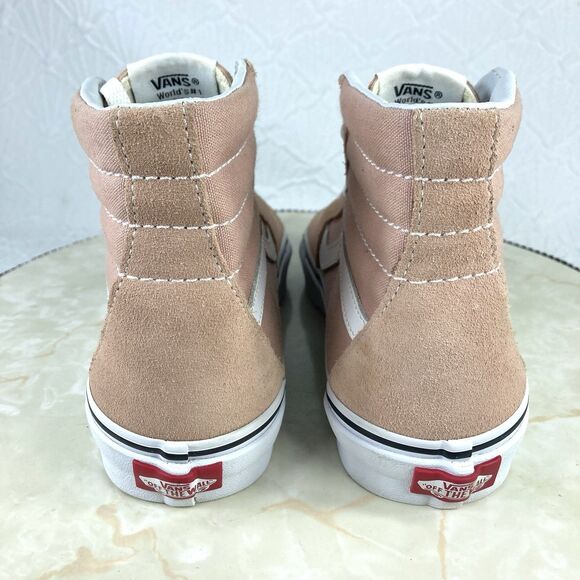 Vans Off The Wall Sk8-Hi Sneakers Womens 6.5 Pink Suede Canvas Streetwear Shoes - Picture 8 of 12